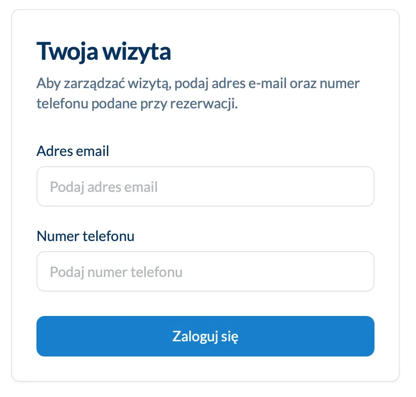 Logowanie do portalu pacjenta