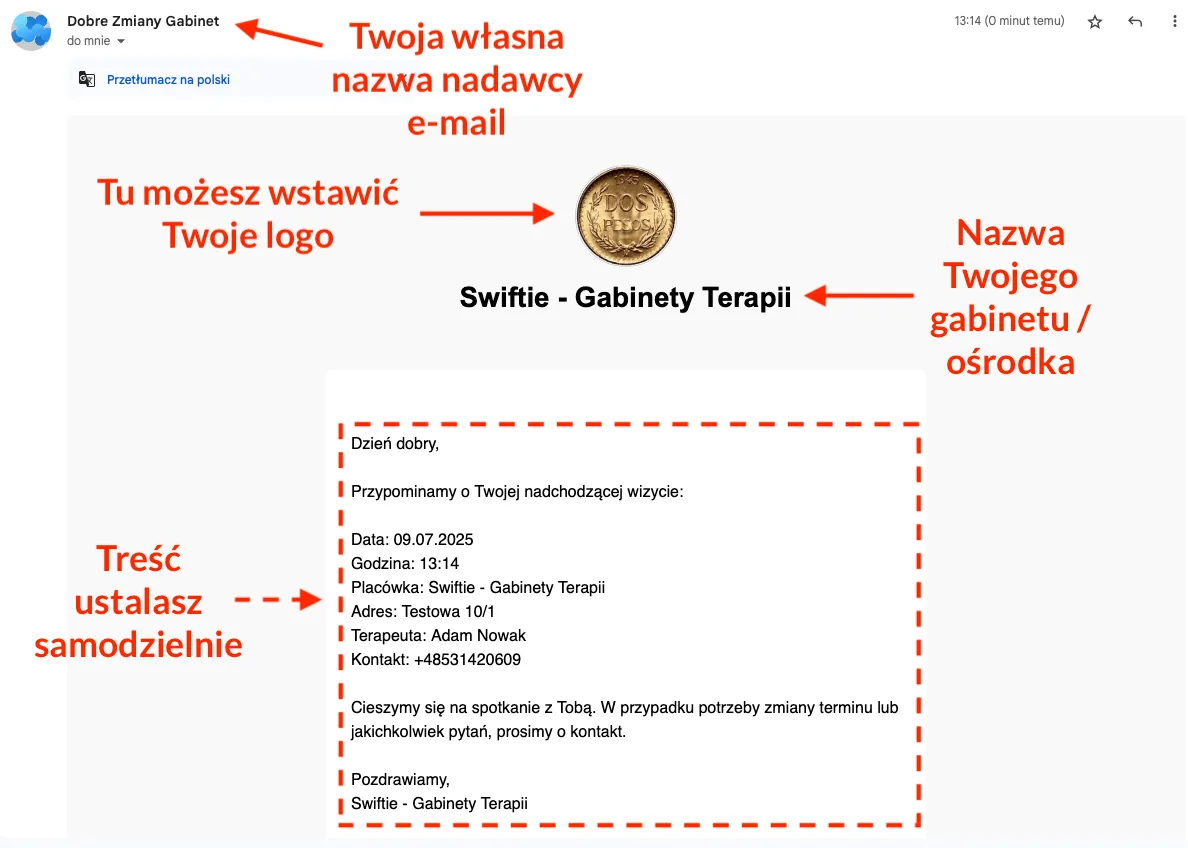 Przykładowa wiadomość e-mail