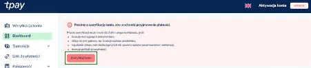 Kliknij w panelu aby aktywować konto
